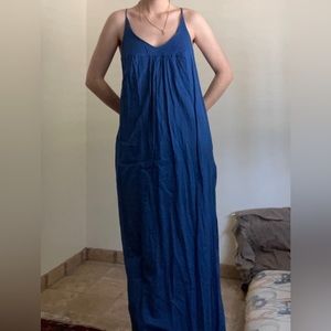 Blue Zara Basic Long Flowy Dress Size S